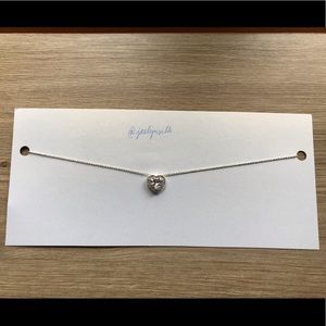 Cubic Zirconia Heart Necklace